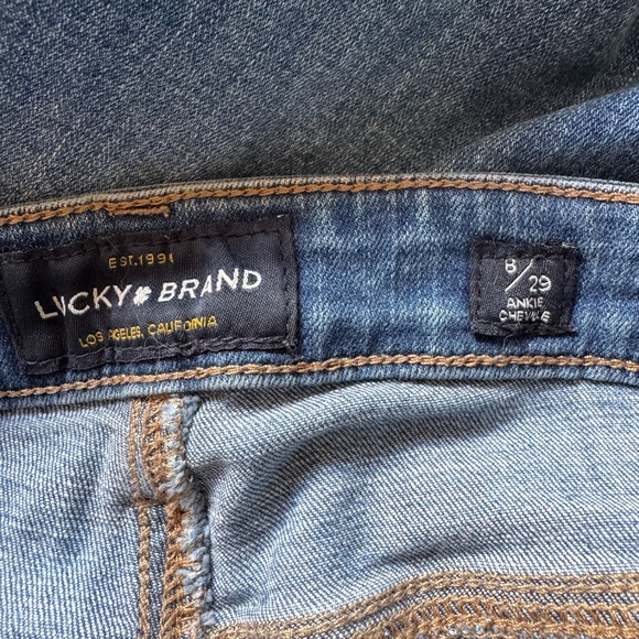 Lucky Brand Medium wash distressed ankle length jeans - Picture 3 of 3